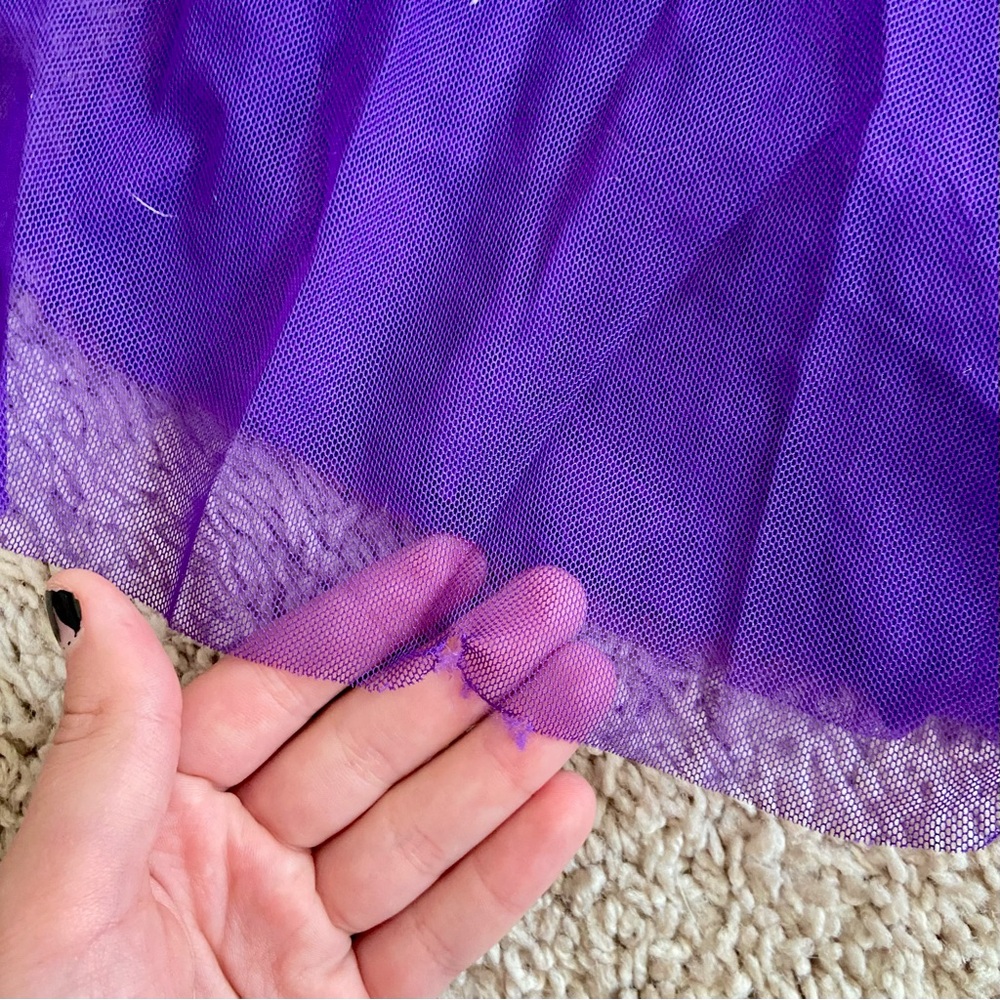 Vintage David's Bridal Purple Mermaid Beaded Formal Prom Dress - Picture 7 of 7